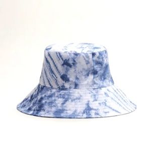 MANGO Blue White Tye Dye Cotton Bucket Hat